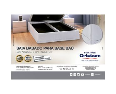 Saia Babado para Base Baú 18 Queen