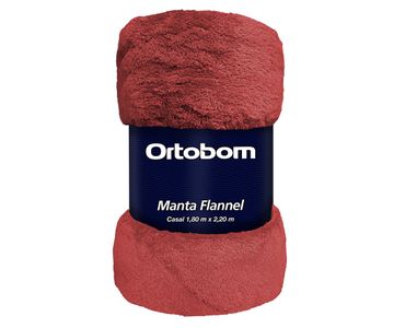 Manta Flannel Vinho Queen