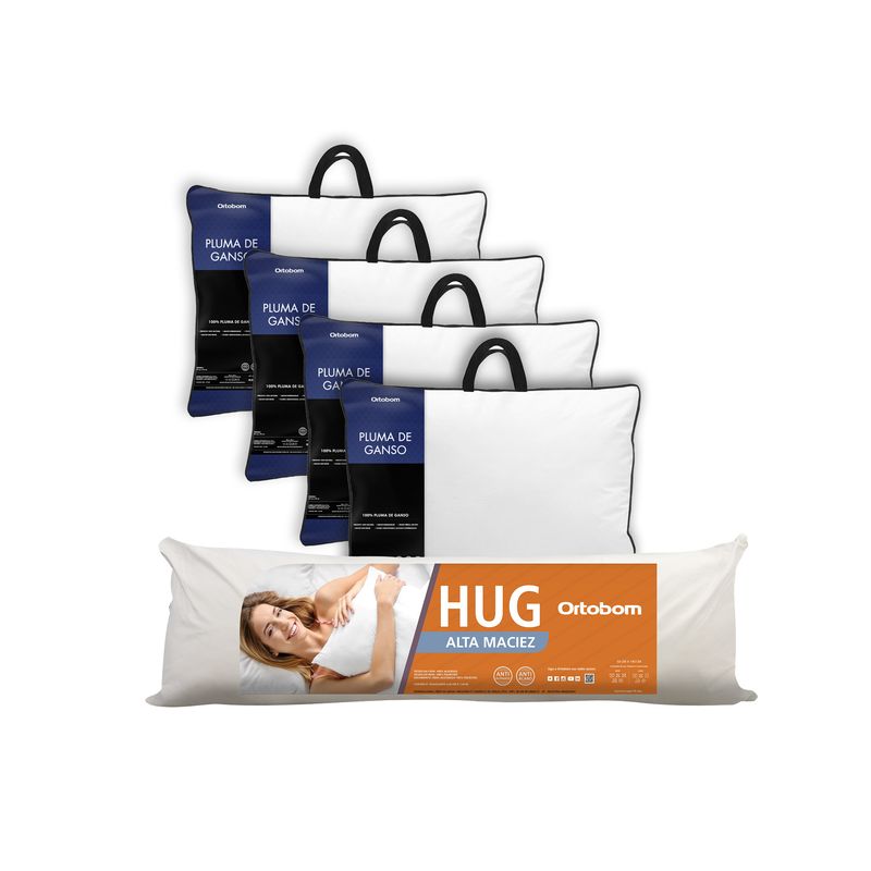 20-Kit-com-4-Travesseiros-Pluma-de-Ganso-e-1-Travesseiro-Hug